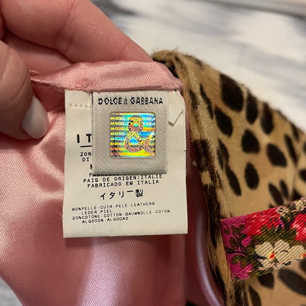 ♥️SOLD♥️🍀💁🏻‍♀️Dolce & Gabbana Leopard Pony Hair Tote🍀💁🏻‍♀️ - Picture 8 of 17